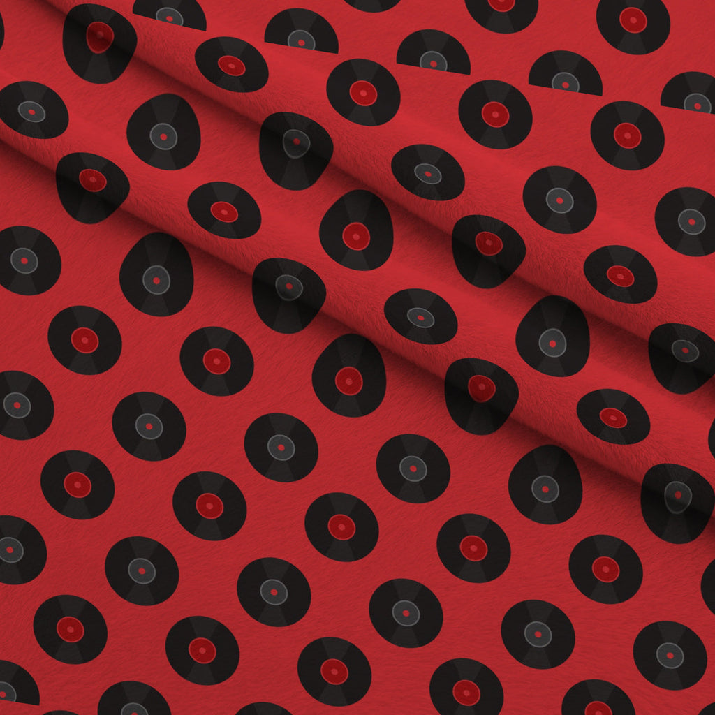 Jukebox Jive Pattern 8 Fleece Fabric — fleece fabric folded close-up preview (mv-fleece-v1:lying)