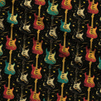 Jukebox Starlight Pattern 4 Fleece Fabric — fleece fabric folded close-up preview (mv-fleece-v1:lying)