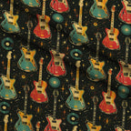 Jukebox Starlight Pattern 5 Fleece Fabric — fleece fabric folded close-up preview (mv-fleece-v1:lying)