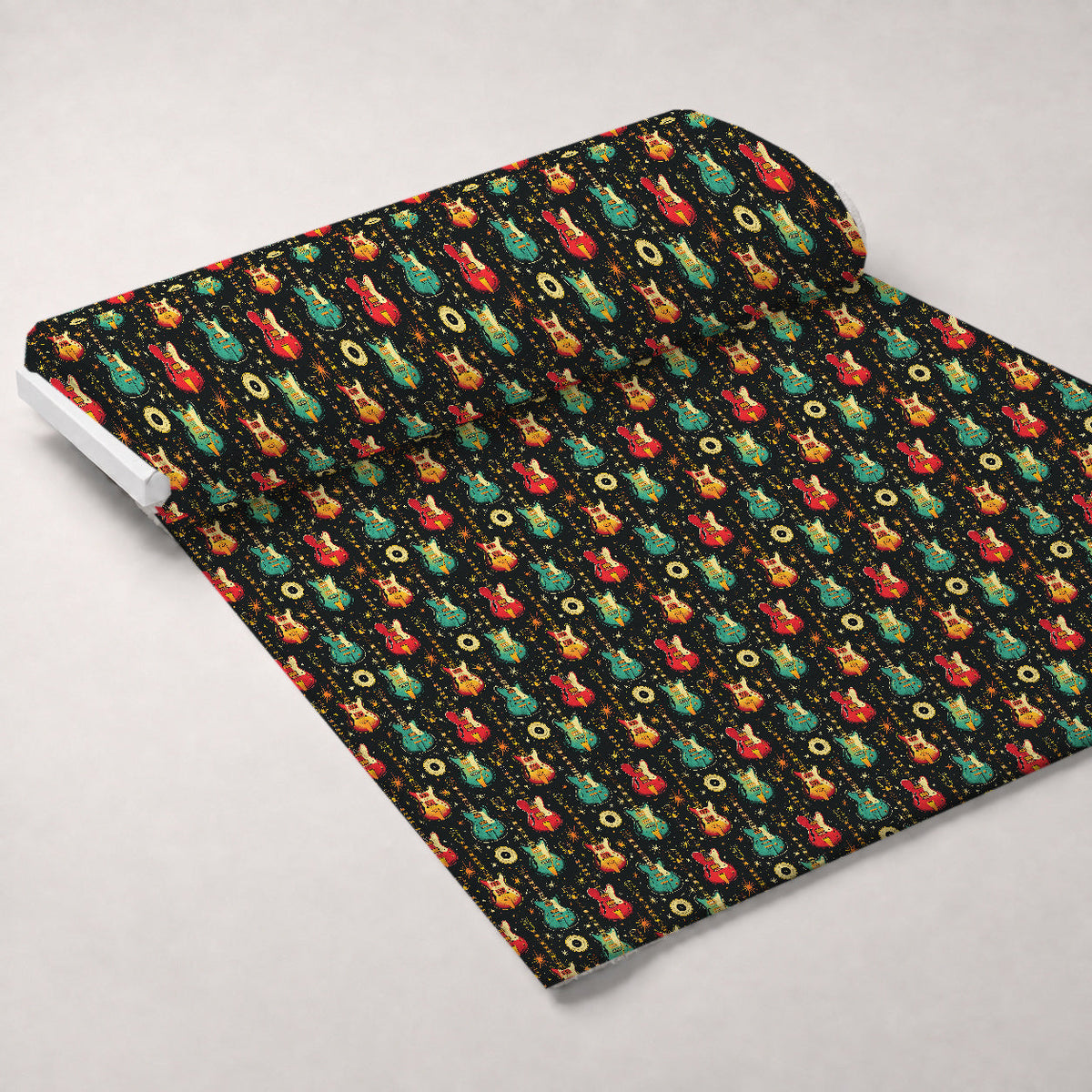 Jukebox Starlight Pattern 6 Fleece Fabric — fleece fabric unrolled bolt preview (mv-fleece-v1:bolt)