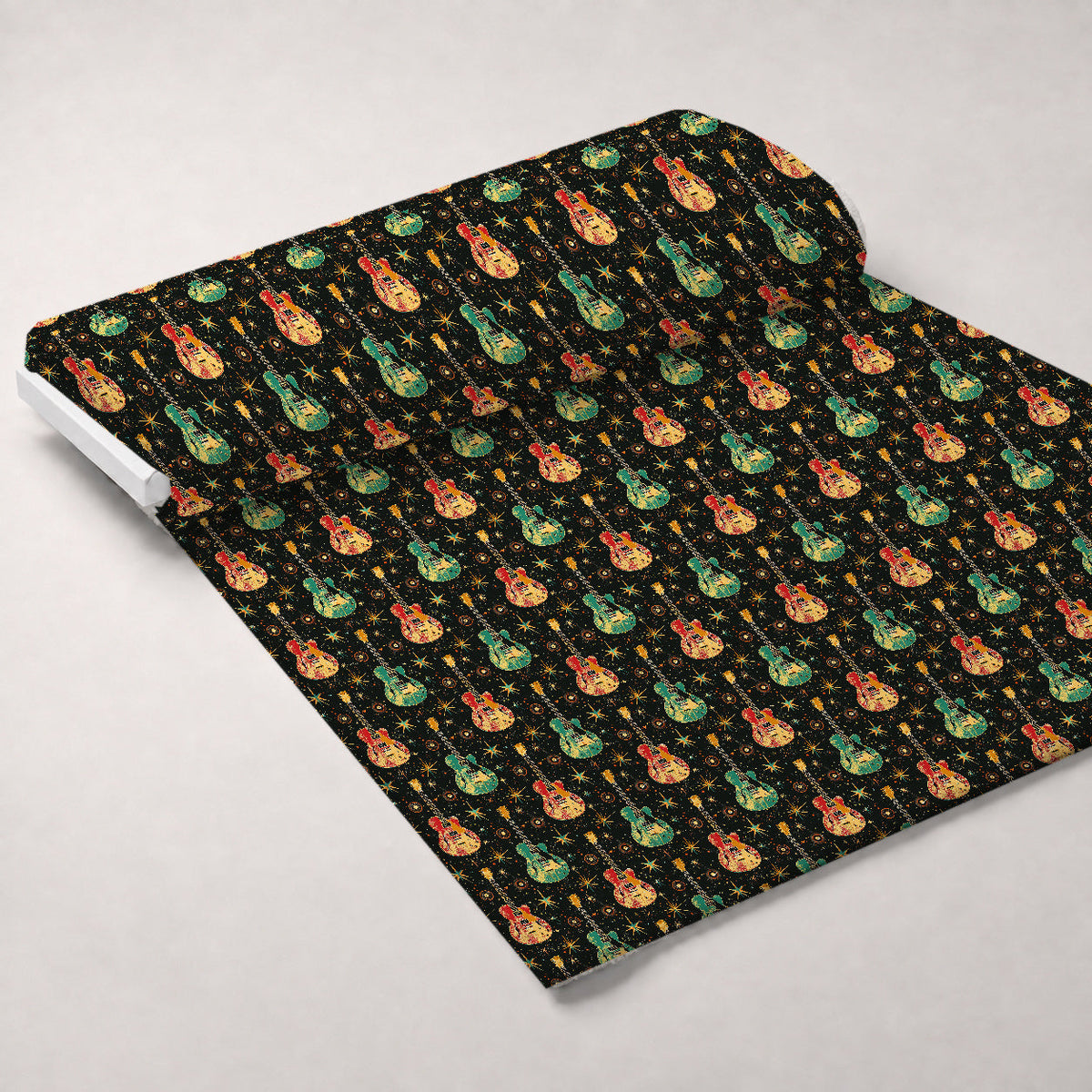 Jukebox Starlight Pattern 8 Fleece Fabric — fleece fabric unrolled bolt preview (mv-fleece-v1:bolt)