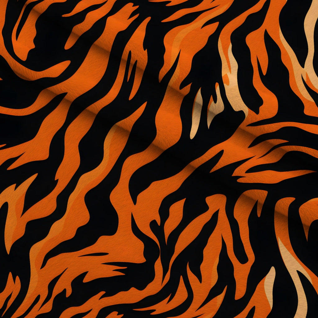 Jungle Animal Skins Pattern 1 Fleece Fabric — fleece fabric folded close-up preview (mv-fleece-v1:lying)
