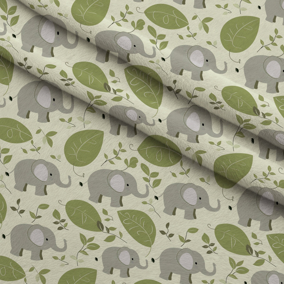 Jungle Cubs Pattern 2 Fleece Fabric — fleece fabric folded close-up preview (mv-fleece-v1:lying)