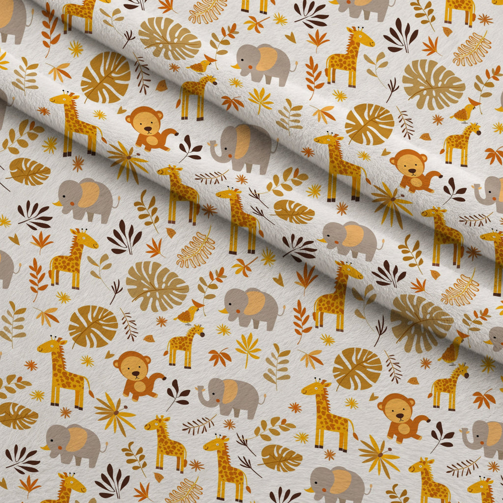 Jungle Cubs Pattern 5 Fleece Fabric — fleece fabric folded close-up preview (mv-fleece-v1:lying)