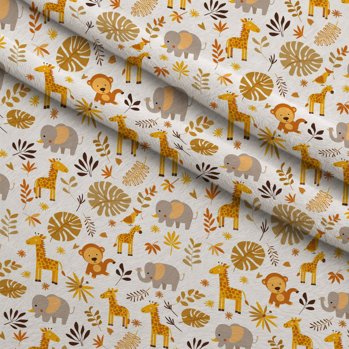 Jungle Cubs Pattern 5 Fleece Fabric — fleece fabric folded close-up preview (mv-fleece-v1:lying)
