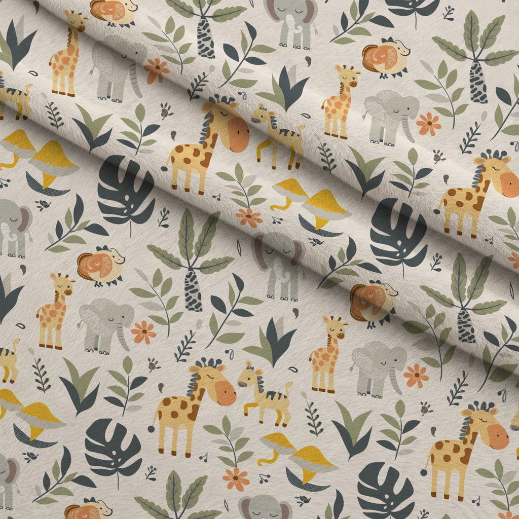 Jungle Cubs Pattern 6 Fleece Fabric — fleece fabric folded close-up preview (mv-fleece-v1:lying)