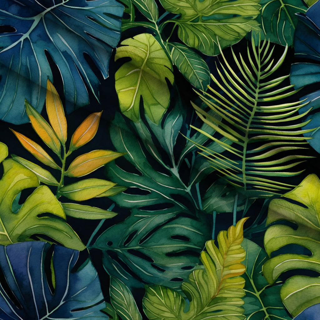 Jungle Leaves Pattern 2 Fleece Fabric — fleece fabric folded close-up preview (mv-fleece-v1:lying)