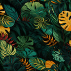 Jungle Leaves Pattern 3 Fleece Fabric — fleece fabric folded close-up preview (mv-fleece-v1:lying)