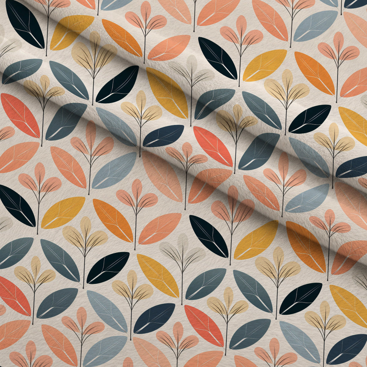 Kaleidoscope Blooms Pattern 2 Fleece Fabric — fleece fabric folded close-up preview (mv-fleece-v1:lying)