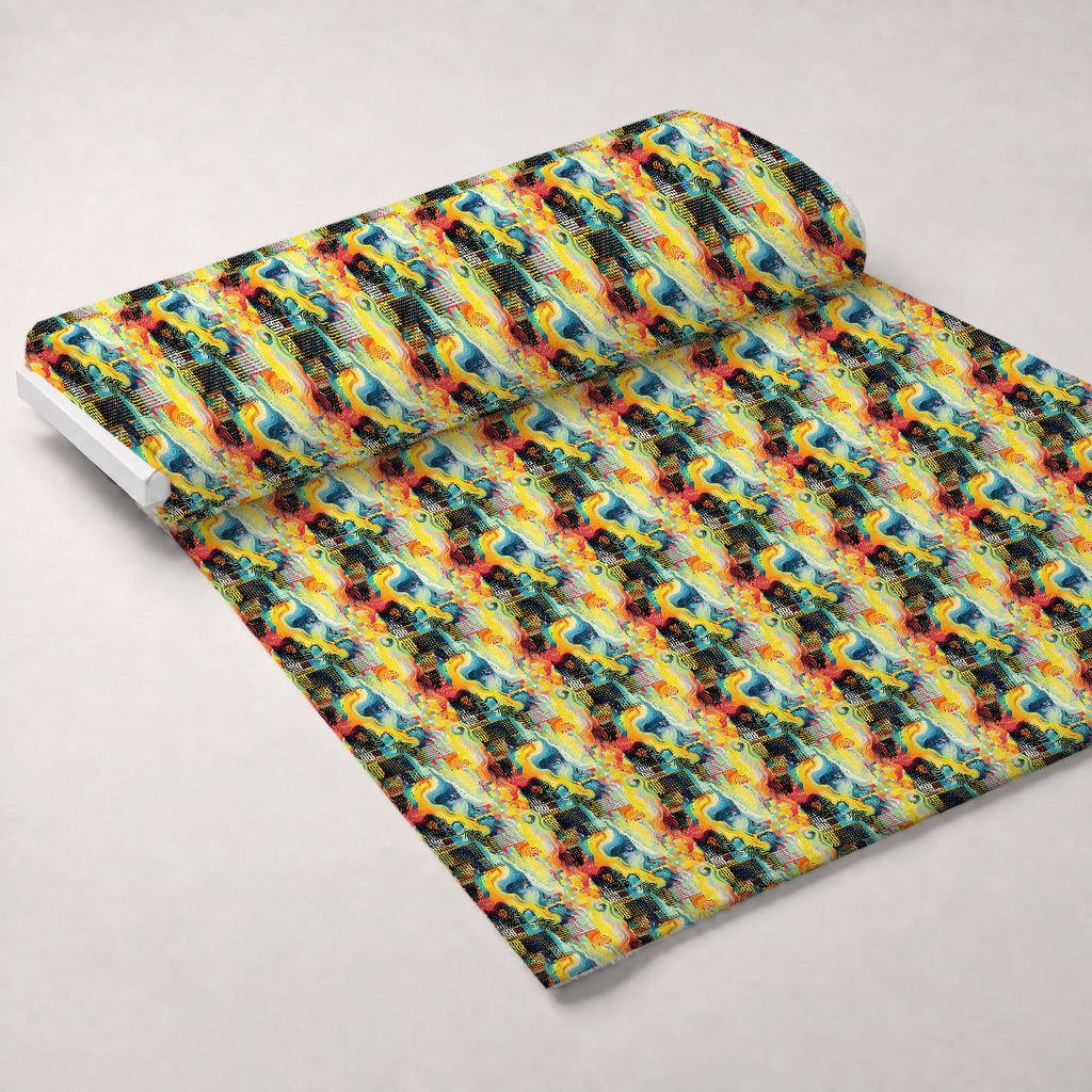 Kaleidoscope Dreams Pattern 12 Fleece Fabric — fleece fabric unrolled bolt preview (mv-fleece-v1:bolt)