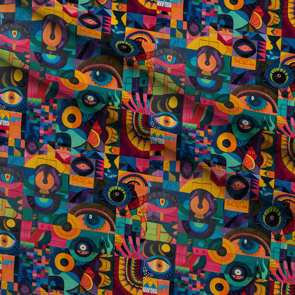 Kaleidoscope Dreams Pattern 13 Fleece Fabric — fleece fabric folded close-up preview (mv-fleece-v1:lying)