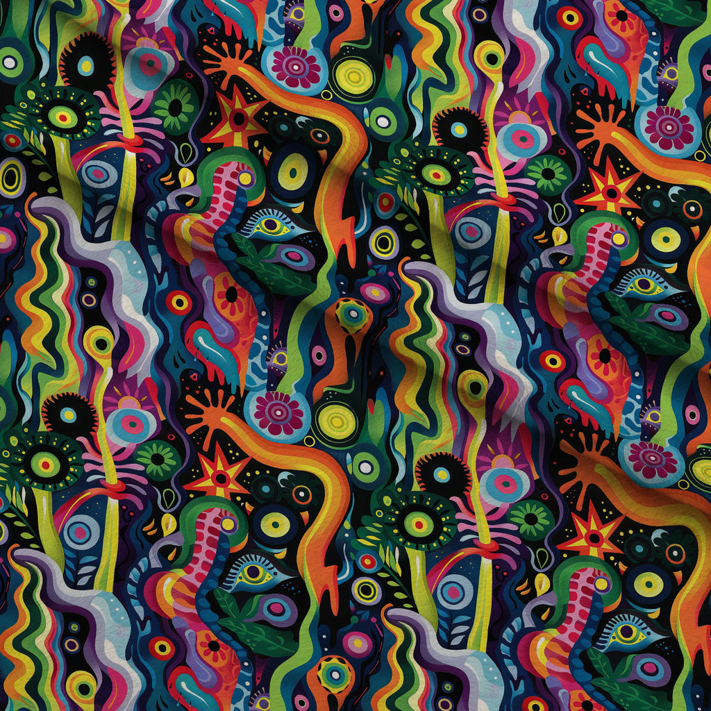 Kaleidoscope Dreams Pattern 14 Fleece Fabric — fleece fabric folded close-up preview (mv-fleece-v1:lying)