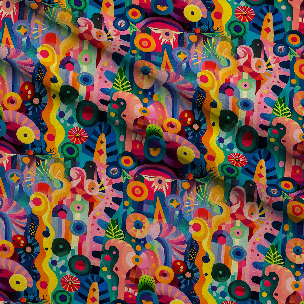 Kaleidoscope Dreams Pattern 15 Fleece Fabric — fleece fabric folded close-up preview (mv-fleece-v1:lying)