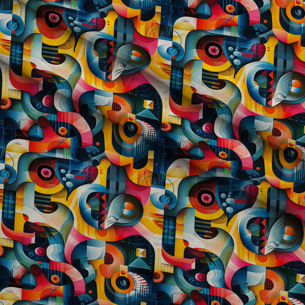 Kaleidoscope Dreams Pattern 3 Fleece Fabric — fleece fabric folded close-up preview (mv-fleece-v1:lying)