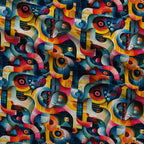 Kaleidoscope Dreams Pattern 3 Fleece Fabric — fleece fabric folded close-up preview (mv-fleece-v1:lying)