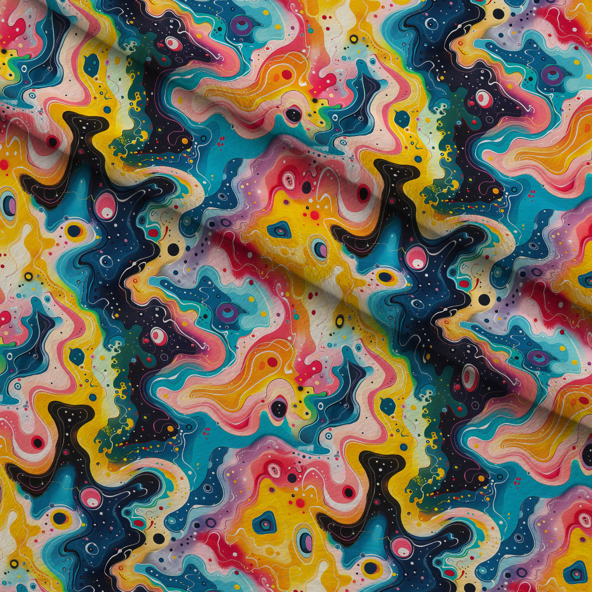 Kaleidoscope Dreams Pattern 4 Fleece Fabric — fleece fabric folded close-up preview (mv-fleece-v1:lying)