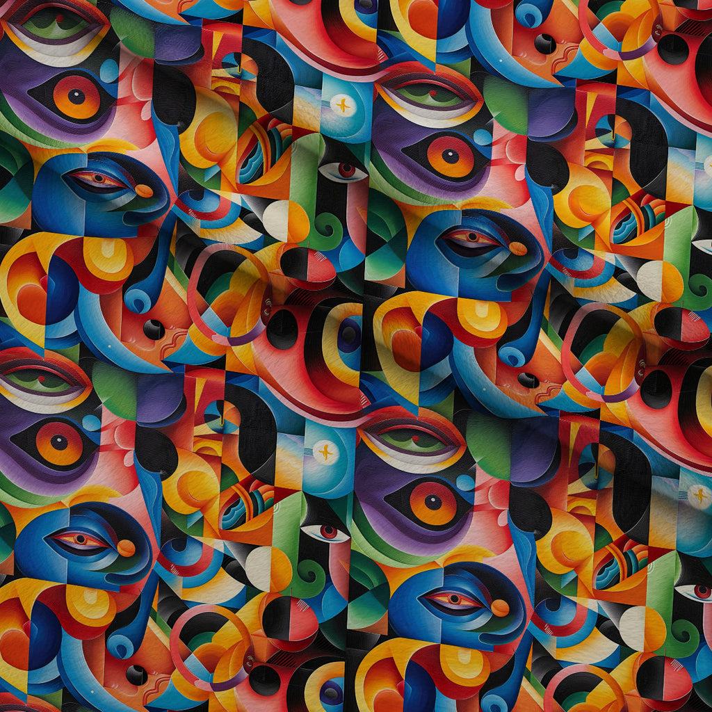 Kaleidoscope Dreams Pattern 6 Fleece Fabric — fleece fabric folded close-up preview (mv-fleece-v1:lying)