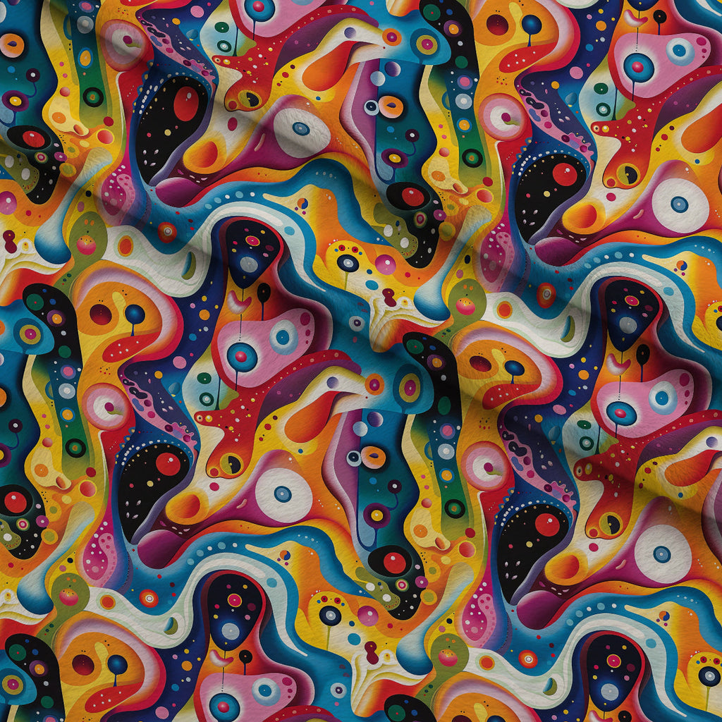 Kaleidoscope Dreams Pattern 7 Fleece Fabric — fleece fabric folded close-up preview (mv-fleece-v1:lying)