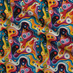 Kaleidoscope Dreams Pattern 7 Fleece Fabric — fleece fabric folded close-up preview (mv-fleece-v1:lying)