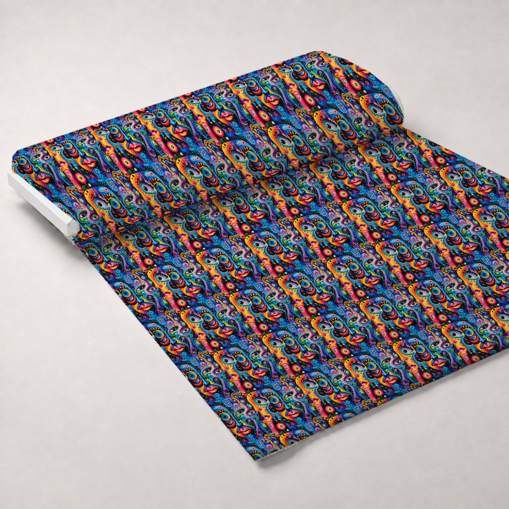 Kaleidoscope Dreams Pattern 8 Fleece Fabric — fleece fabric unrolled bolt preview (mv-fleece-v1:bolt)