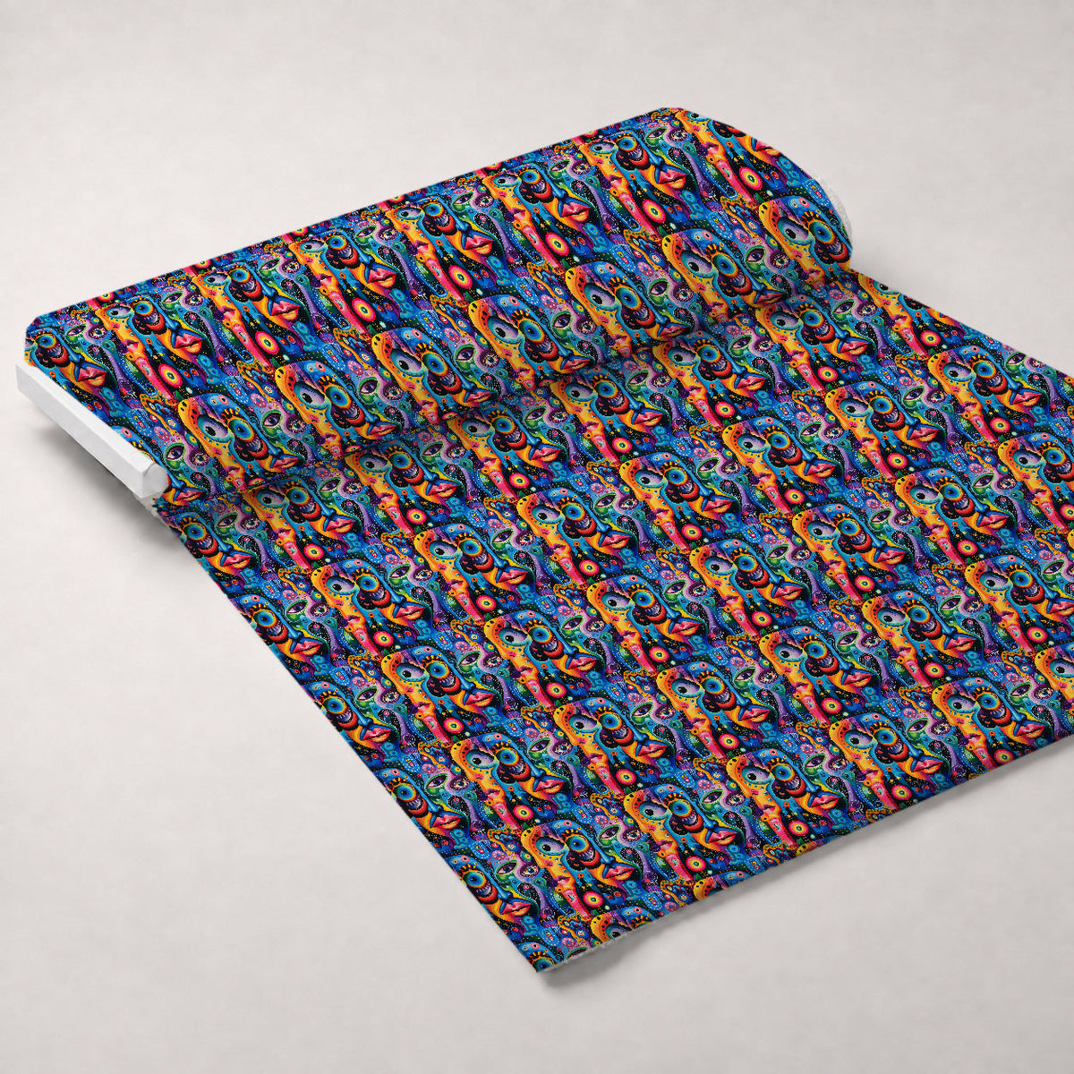 Kaleidoscope Dreams Pattern 8 Fleece Fabric — fleece fabric unrolled bolt preview (mv-fleece-v1:bolt)