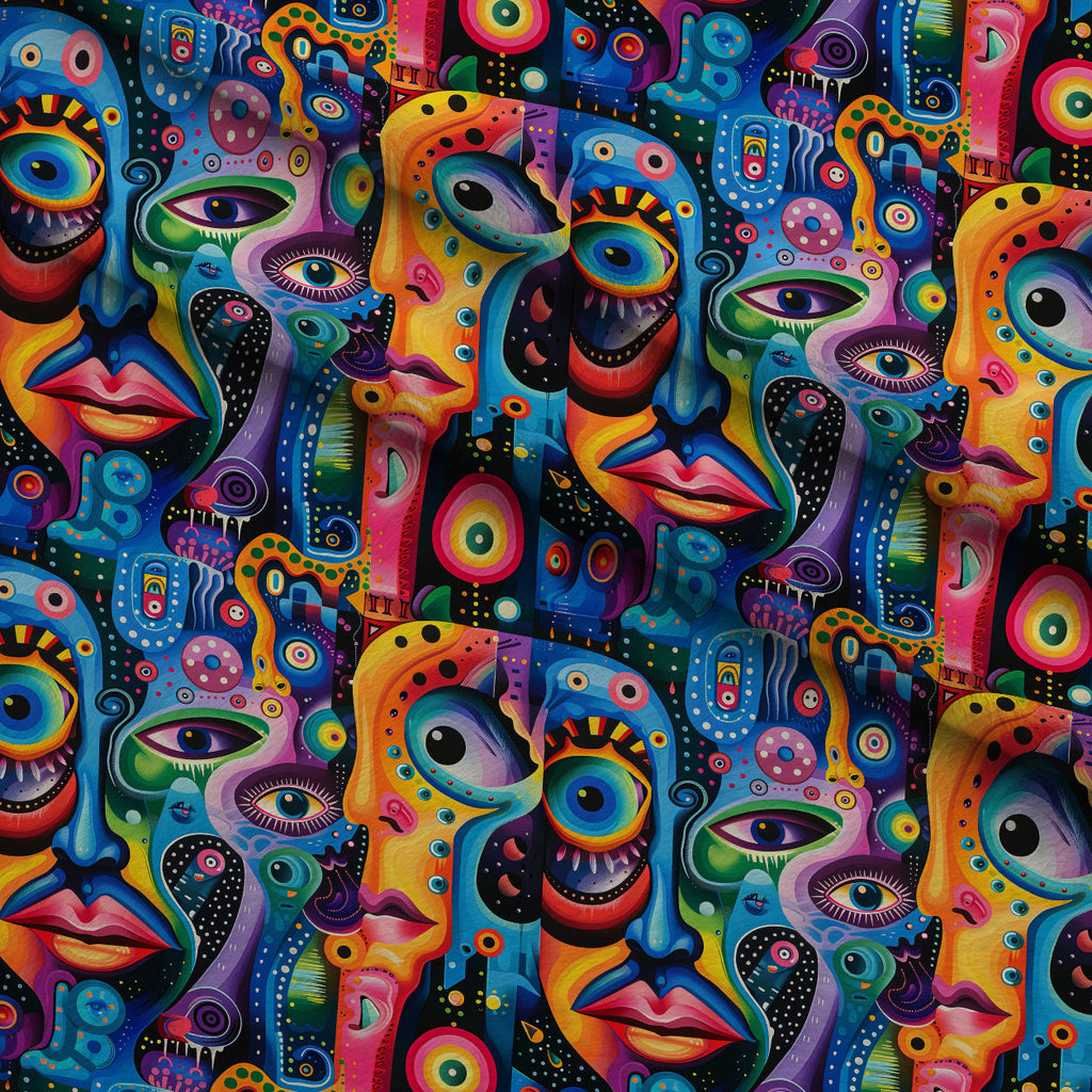 Kaleidoscope Dreams Pattern 8 Fleece Fabric — fleece fabric folded close-up preview (mv-fleece-v1:lying)