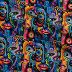 Kaleidoscope Dreams Pattern 8 Fleece Fabric — fleece fabric folded close-up preview (mv-fleece-v1:lying)