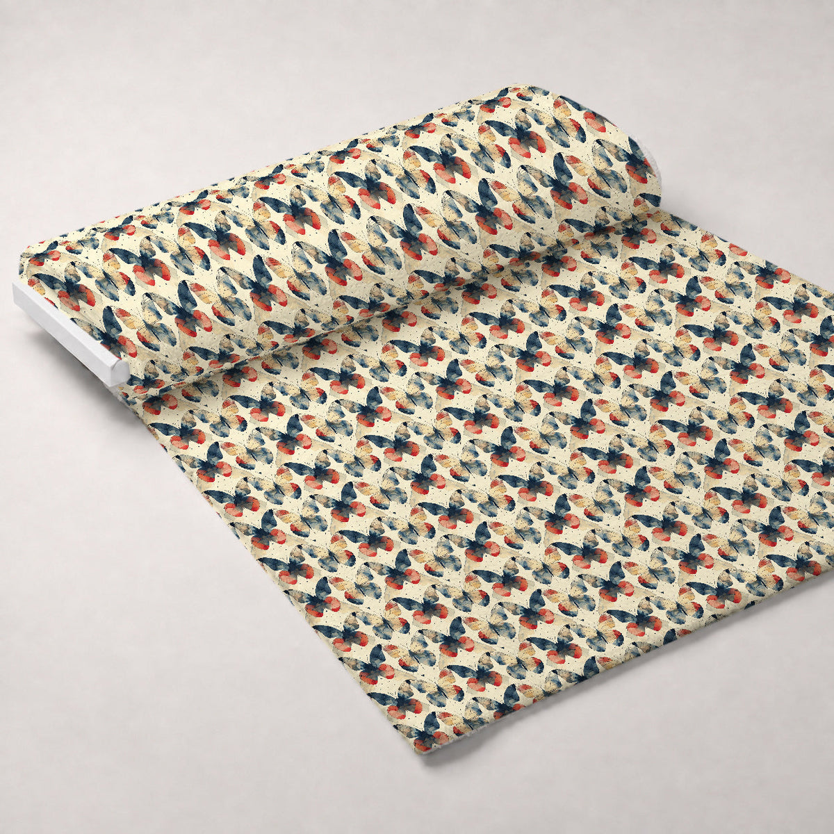 Kaleidoscope Wings Pattern 1 Fleece Fabric — fleece fabric unrolled bolt preview (mv-fleece-v1:bolt)