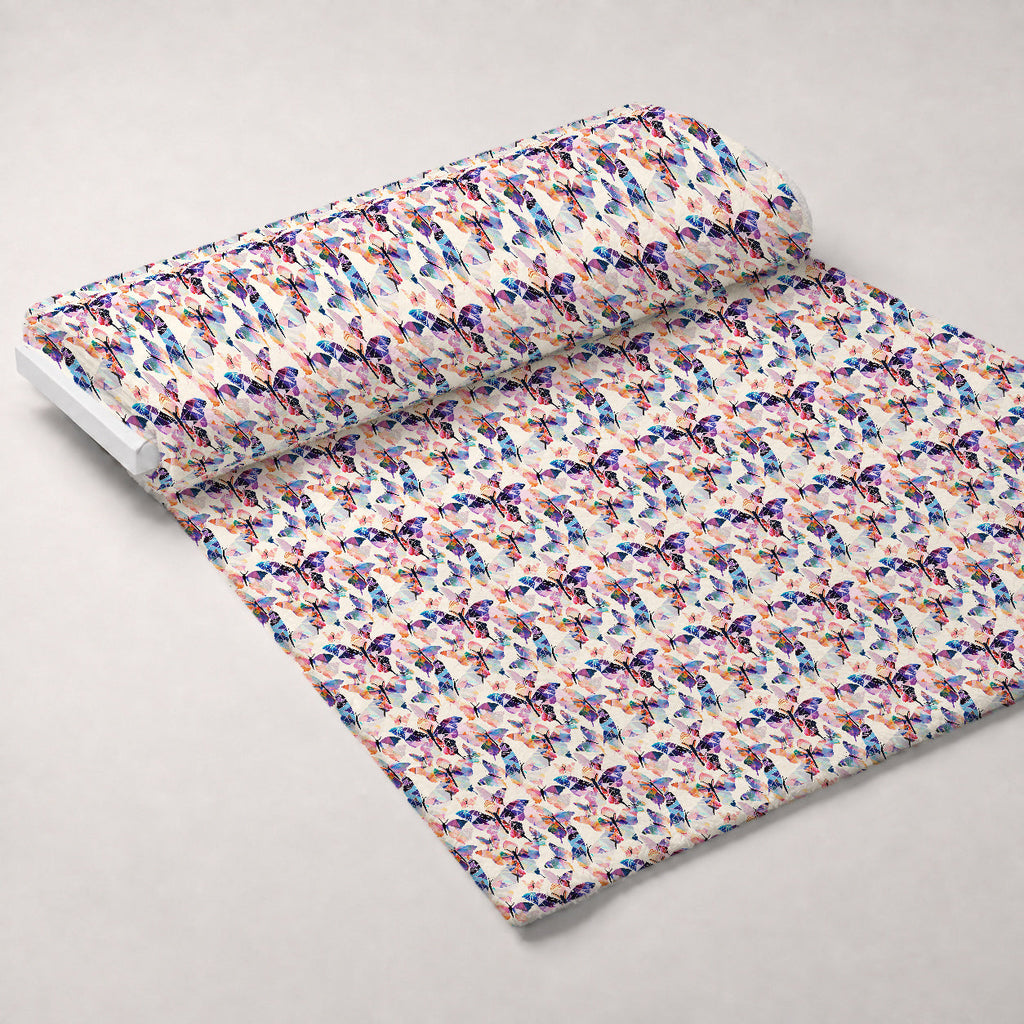 Kaleidoscope Wings Pattern 12 Fleece Fabric — fleece fabric unrolled bolt preview (mv-fleece-v1:bolt)