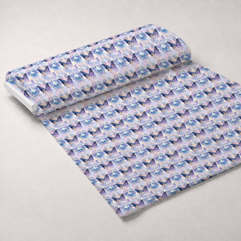 Kaleidoscope Wings Pattern 16 Fleece Fabric — fleece fabric unrolled bolt preview (mv-fleece-v1:bolt)
