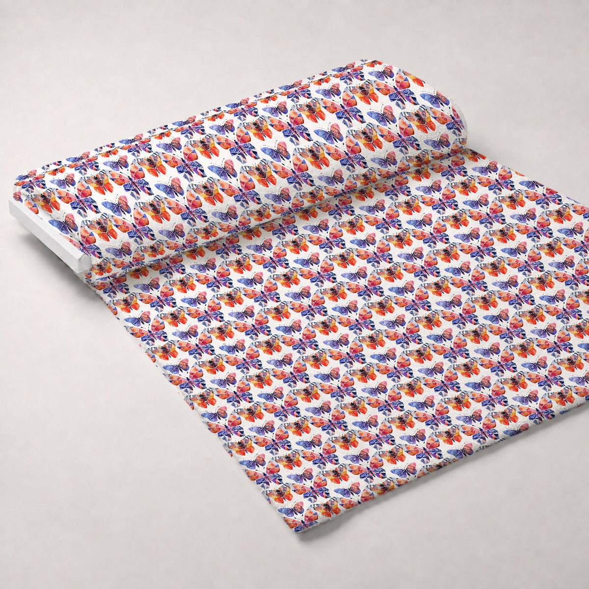 Kaleidoscope Wings Pattern 5 Fleece Fabric — fleece fabric unrolled bolt preview (mv-fleece-v1:bolt)