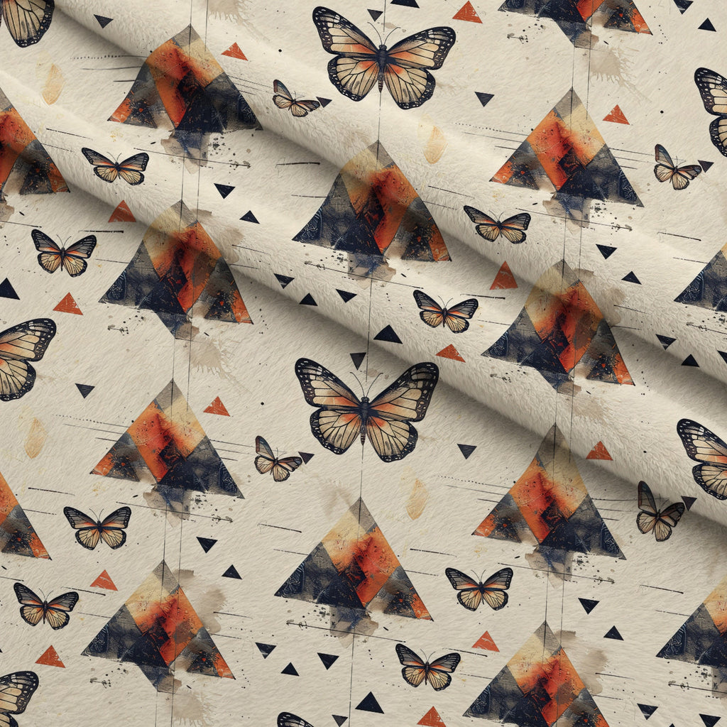 Kaleidoscope Wings Pattern 7 Fleece Fabric — fleece fabric folded close-up preview (mv-fleece-v1:lying)