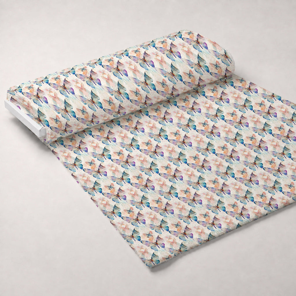 Kaleidoscope Wings Pattern 8 Fleece Fabric — fleece fabric unrolled bolt preview (mv-fleece-v1:bolt)