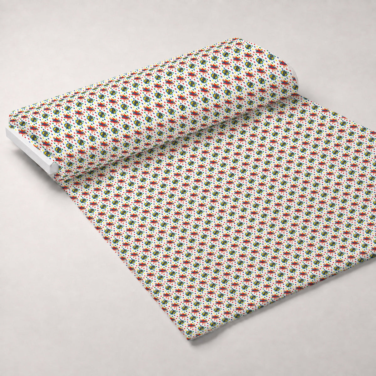 Kapow City Pattern 1 Fleece Fabric — fleece fabric unrolled bolt preview (mv-fleece-v1:bolt)