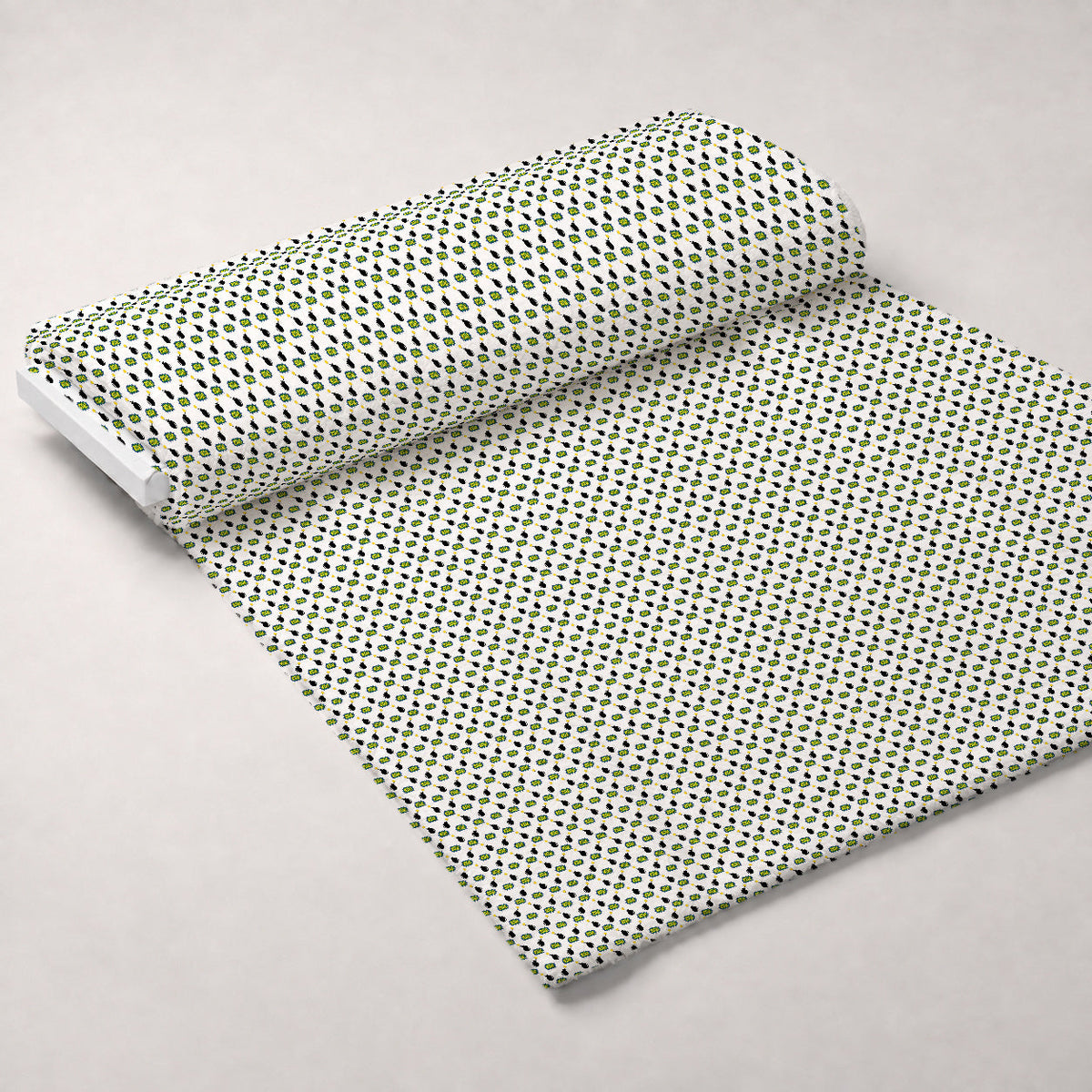 Kapow City Pattern 2 Fleece Fabric — fleece fabric unrolled bolt preview (mv-fleece-v1:bolt)
