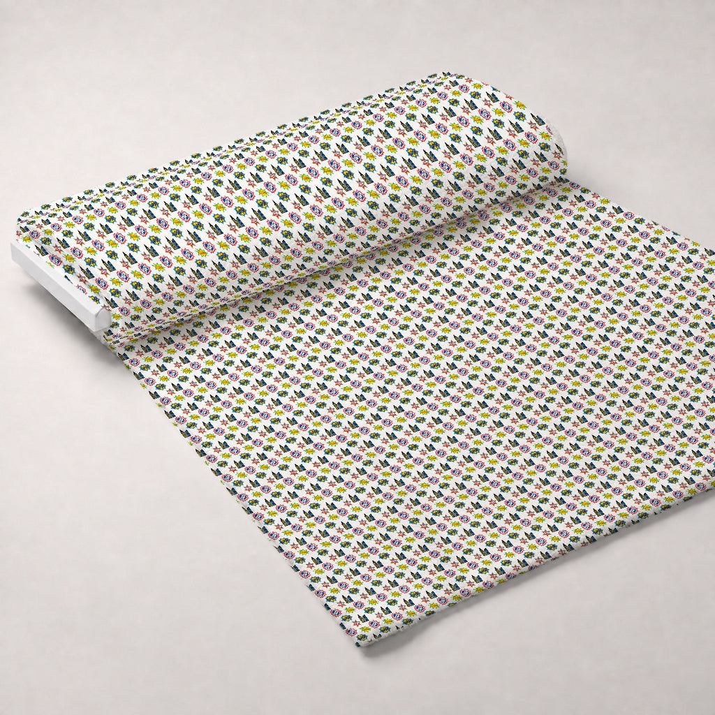 Kapow City Pattern 3 Fleece Fabric — fleece fabric unrolled bolt preview (mv-fleece-v1:bolt)