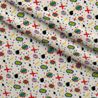 Kapow City Pattern 4 Fleece Fabric — fleece fabric folded close-up preview (mv-fleece-v1:lying)