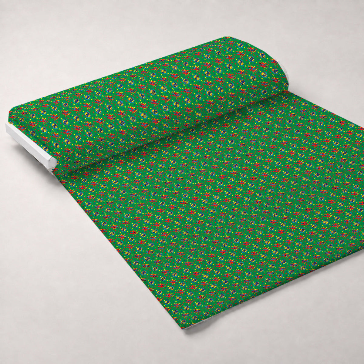 Kapow City Pattern 5 Fleece Fabric — fleece fabric unrolled bolt preview (mv-fleece-v1:bolt)