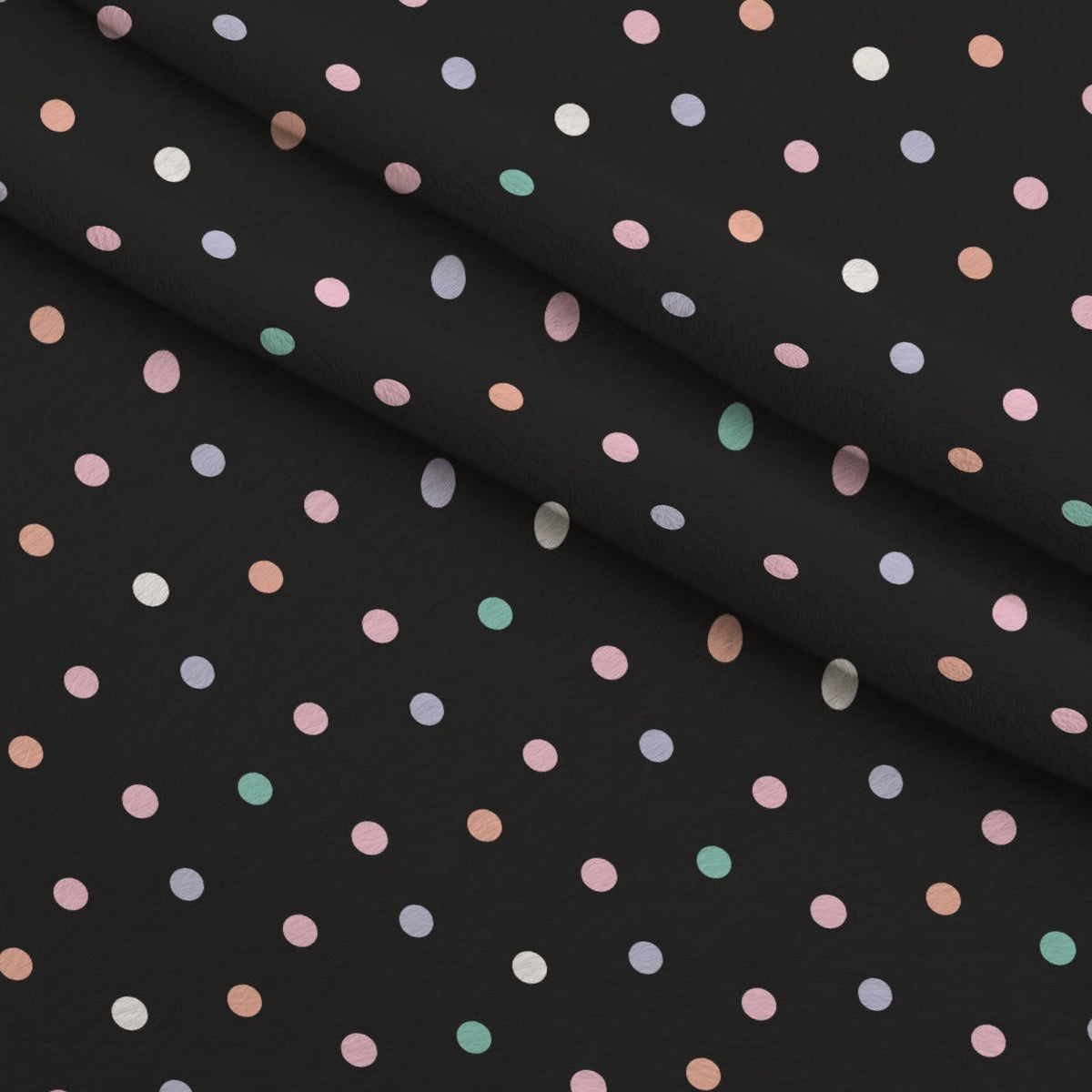 Kawaii Kitty Garden Pattern 12 Fleece Fabric — fleece fabric folded close-up preview (mv-fleece-v1:lying)