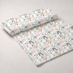 Kawaii Kitty Garden Pattern 14 Fleece Fabric — fleece fabric unrolled bolt preview (mv-fleece-v1:bolt)