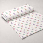 Kawaii Kitty Garden Pattern 6 Fleece Fabric — fleece fabric unrolled bolt preview (mv-fleece-v1:bolt)