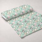 Kawaii Kitty Garden Pattern 8 Fleece Fabric — fleece fabric unrolled bolt preview (mv-fleece-v1:bolt)