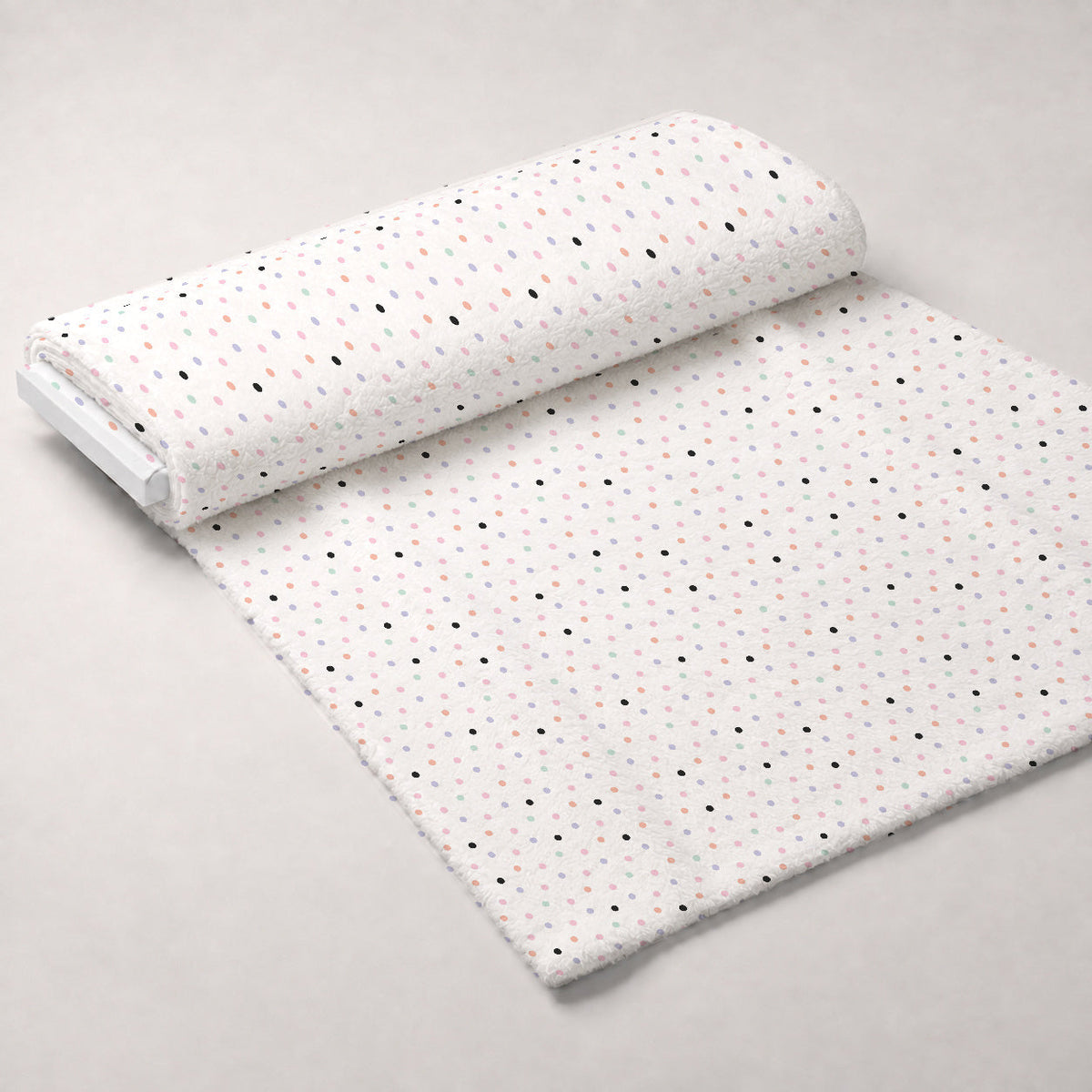 Kawaii Kitty Garden Pattern 9 Fleece Fabric — fleece fabric unrolled bolt preview (mv-fleece-v1:bolt)