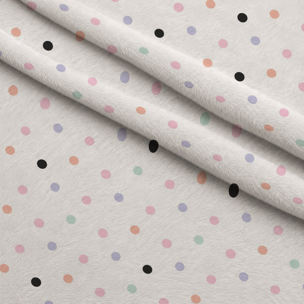 Kawaii Kitty Garden Pattern 9 Fleece Fabric — fleece fabric folded close-up preview (mv-fleece-v1:lying)