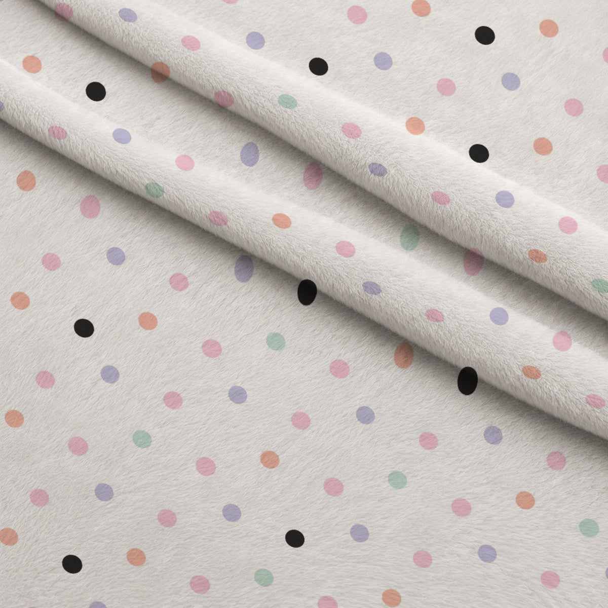 Kawaii Kitty Garden Pattern 9 Fleece Fabric — fleece fabric folded close-up preview (mv-fleece-v1:lying)