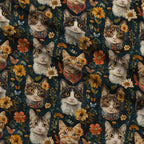 Kerchief Kittens Pattern 5 Fleece Fabric — fleece fabric folded close-up preview (mv-fleece-v1:lying)