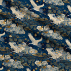 Kimono Clouds Pattern 1 Fleece Fabric — fleece fabric folded close-up preview (mv-fleece-v1:lying)