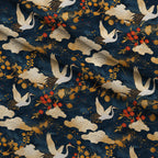 Kimono Clouds Pattern 7 Fleece Fabric — fleece fabric folded close-up preview (mv-fleece-v1:lying)