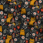 Kitten Meadow Pattern 13 Fleece Fabric — fleece fabric folded close-up preview (mv-fleece-v1:lying)