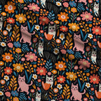 Kitten Meadow Pattern 2 Fleece Fabric — fleece fabric folded close-up preview (mv-fleece-v1:lying)